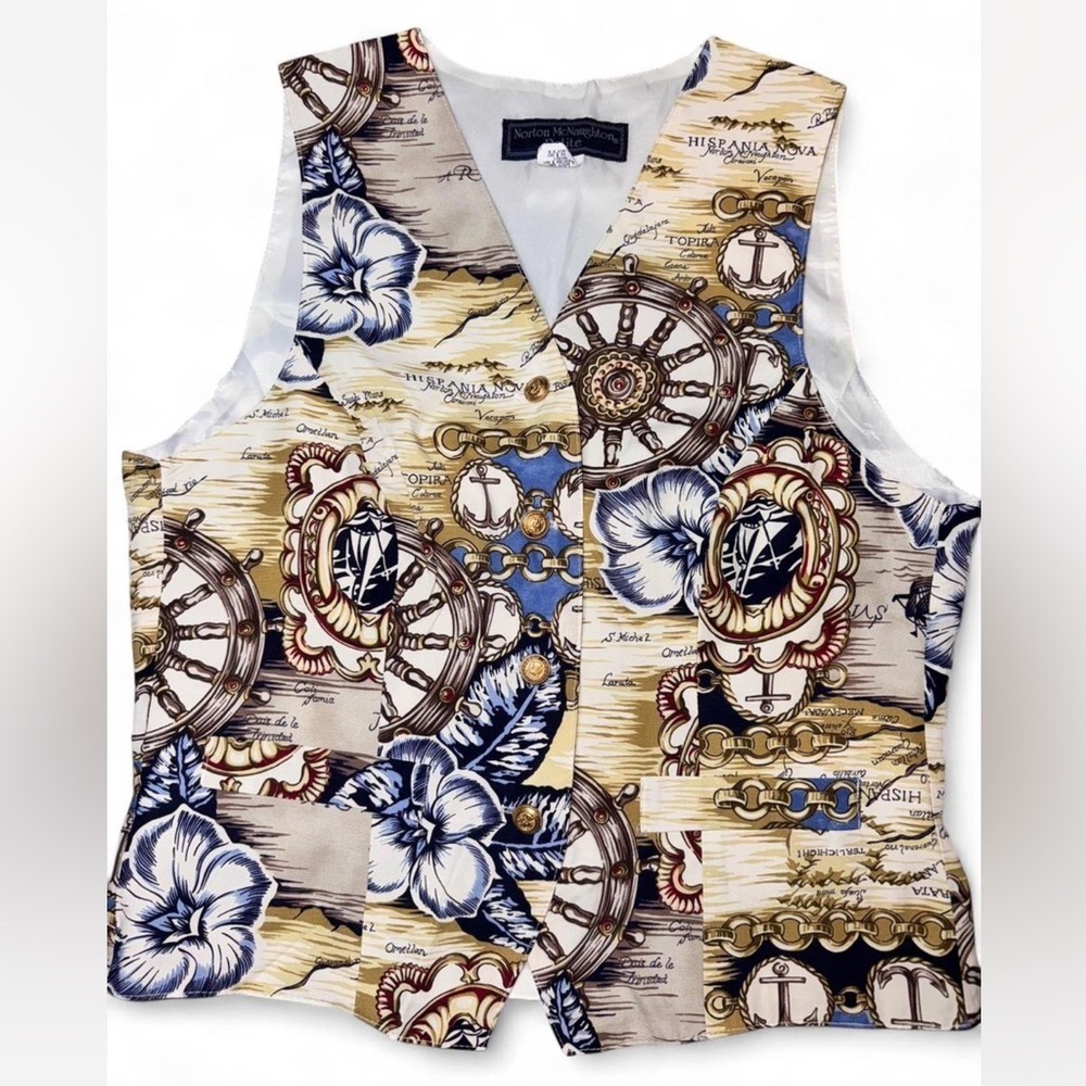 Size 6 Norton McNaughton Blue and White Garment